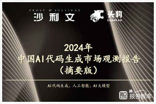 沙利文：2024年中国ai代码生成行业发展趋势报告，发展痛点解析（18页）