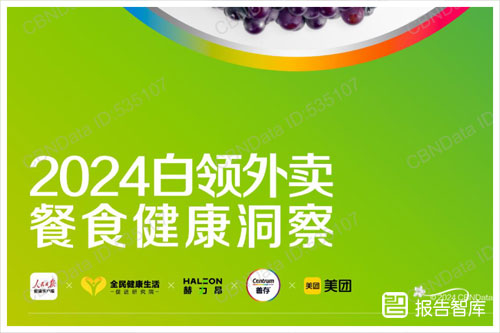 美团：2024年白领外卖市场分析报告，白领外卖餐食健康趋势分析（27页）