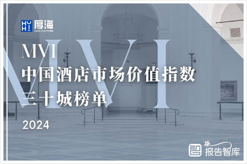 厚海科技：2024国内酒店市场饱和了吗？酒店市场价值指数榜单（13页）