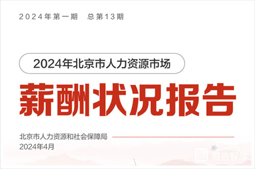 2024年北京市人力资源市场薪酬状况报告，人力资源发展趋势分析（26页）